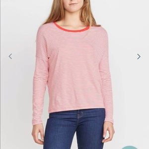 Marine Layer Supima Cotton Red Striped Shirt